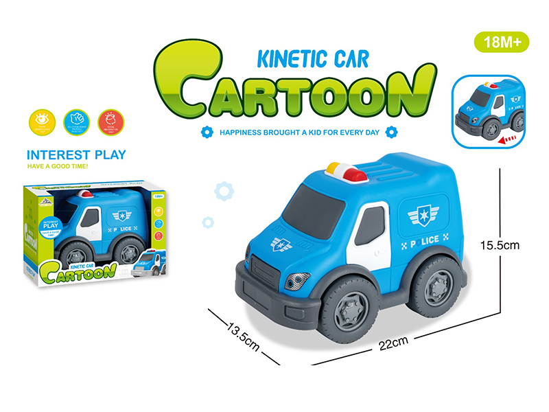 Friction Cartoon Police Car
