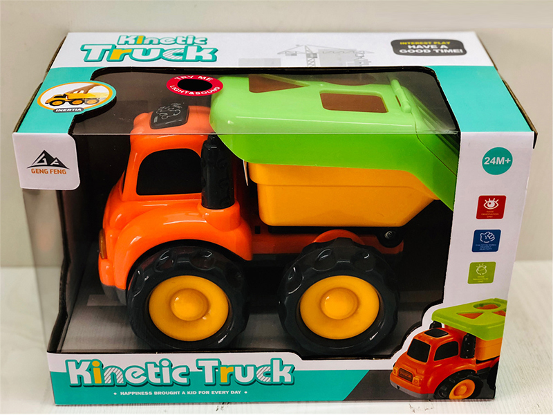 Friction Cartoon Engineering Vehicle With Light And Music