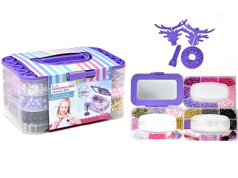 DIY Beads 3 Layers Jewelry Box
