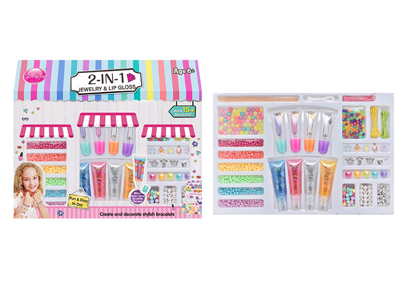 DIY Beads & Lip Gloss Set