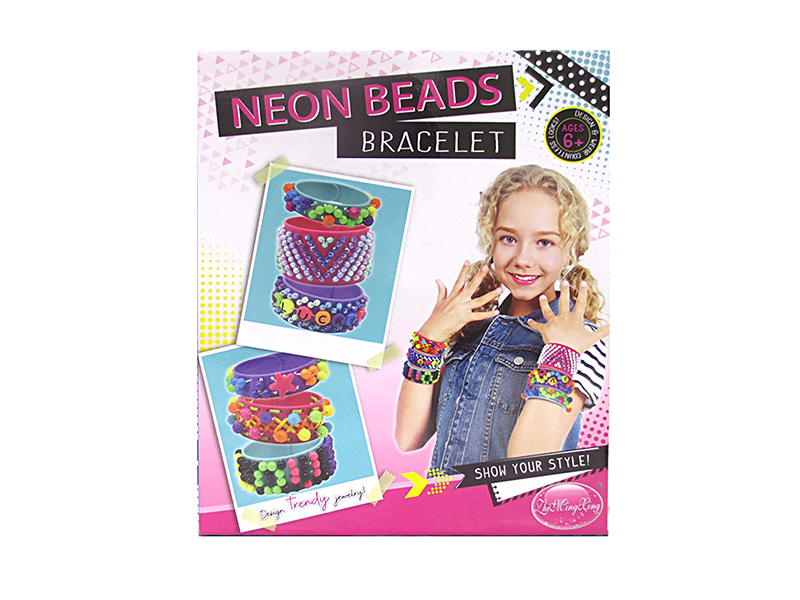 DIY Neon Beads Bracelet