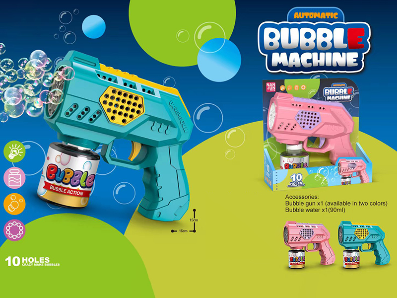 10 Holes Space Bubble Gun(With 90ML Bubble Water)
