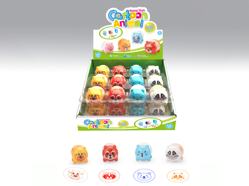 Cartoon Animal Stamper Toys 24pcs