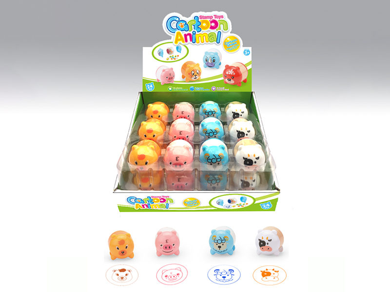 Cartoon Animal Stamper Toys 24pcs