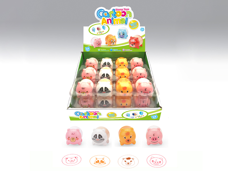 Cartoon Animal Stamper Toys 24pcs