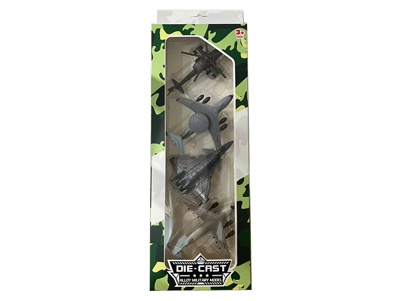 1:60 Pull Back Alloy Warplane 4pcs