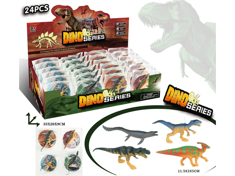 24PCS Solid Dinosaur Toy
