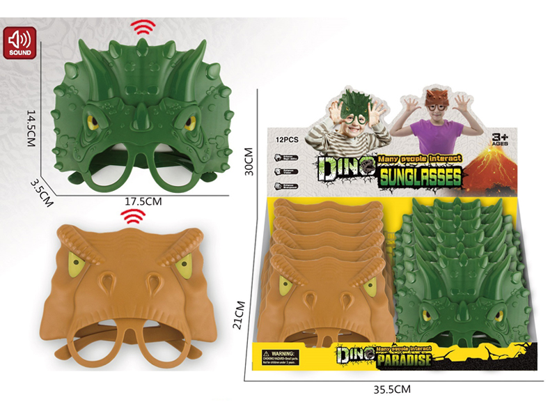 12PCS Dinosaur Glasses Toy