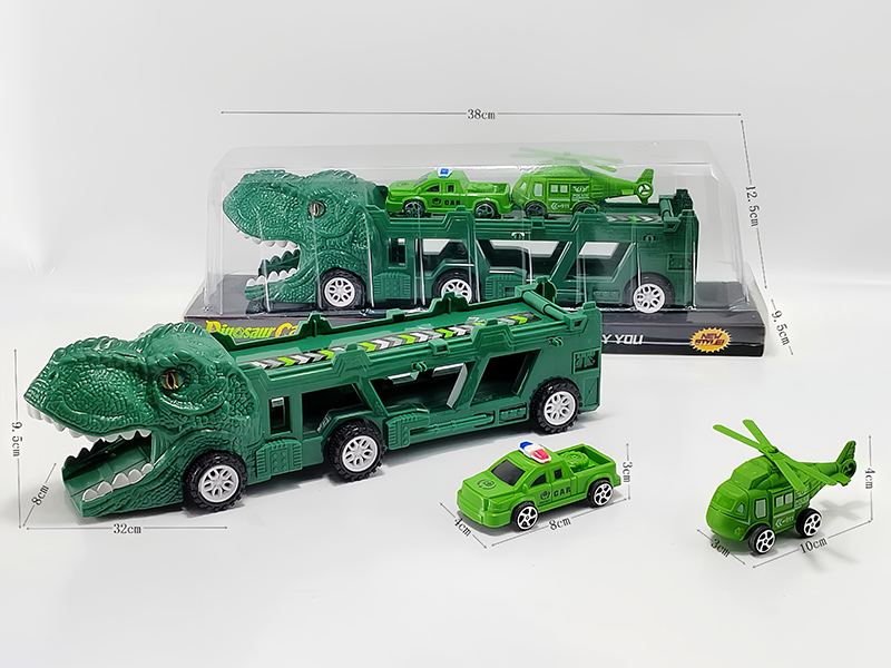Slide Dinosaur Trailer+Slide Military VehiclesPull Back Aircraft