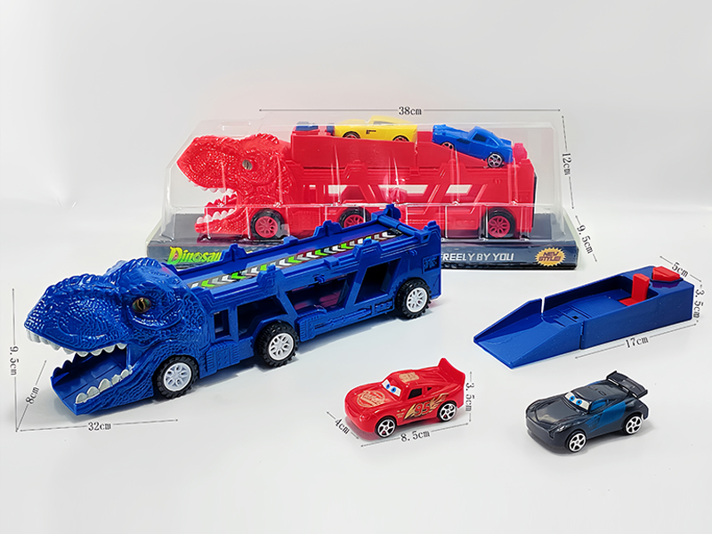 Slide Dinosaur Trailer+Catapult+2PCS Slide Vehicle