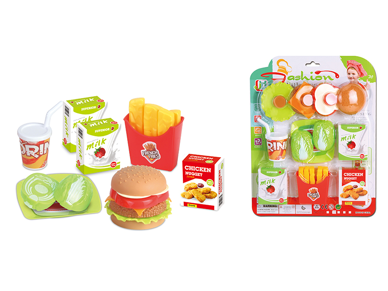 Simulated Hamburger Coke French Fries Vegetable Set