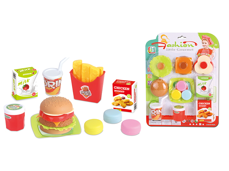 Simulated Hamburger Macaron Coke Set