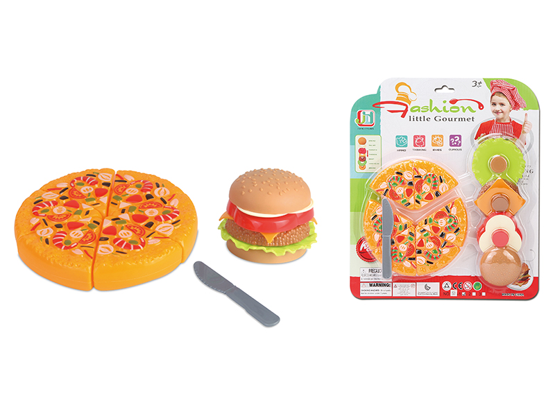 Simulated Hamburger Pizza Cutting Toys