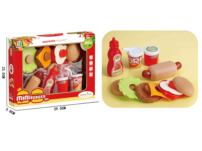 Simulated Hamburger Hot Dog Set