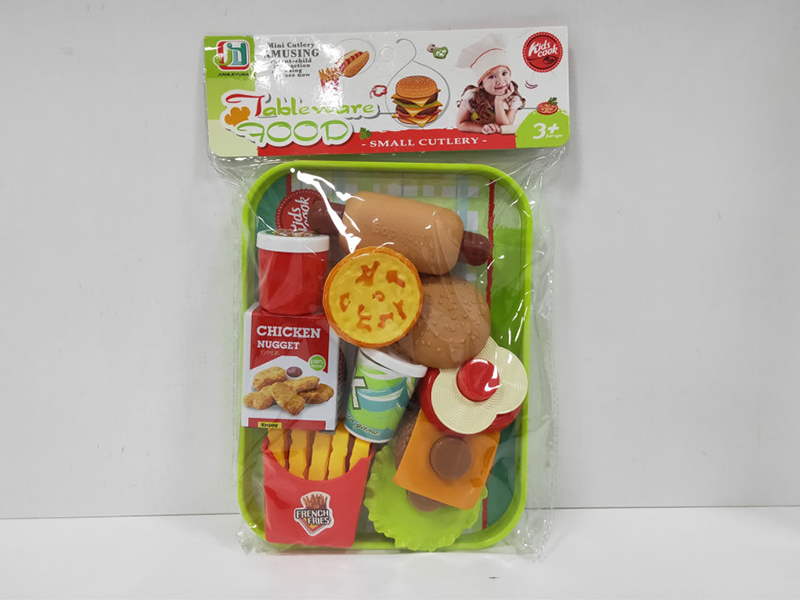 Hamburger,French Fries,Hot Dog,Egg Tart Set