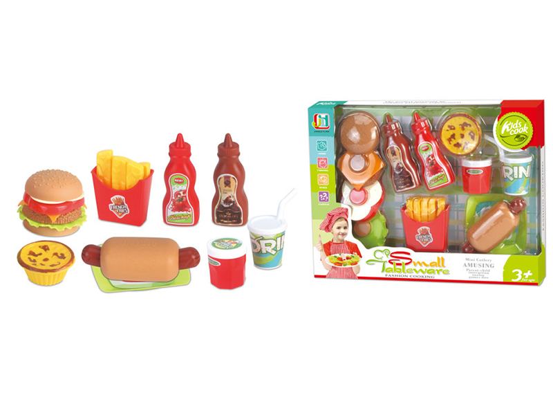 Simulated Hamburger Fast Food Set