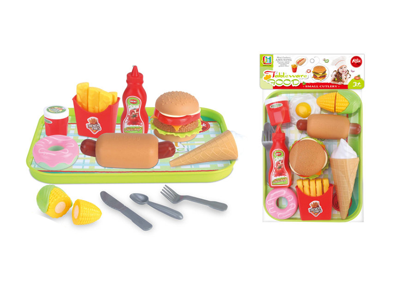 Simulated Hamburger,French Fries,Hot Dog Fast Food Set