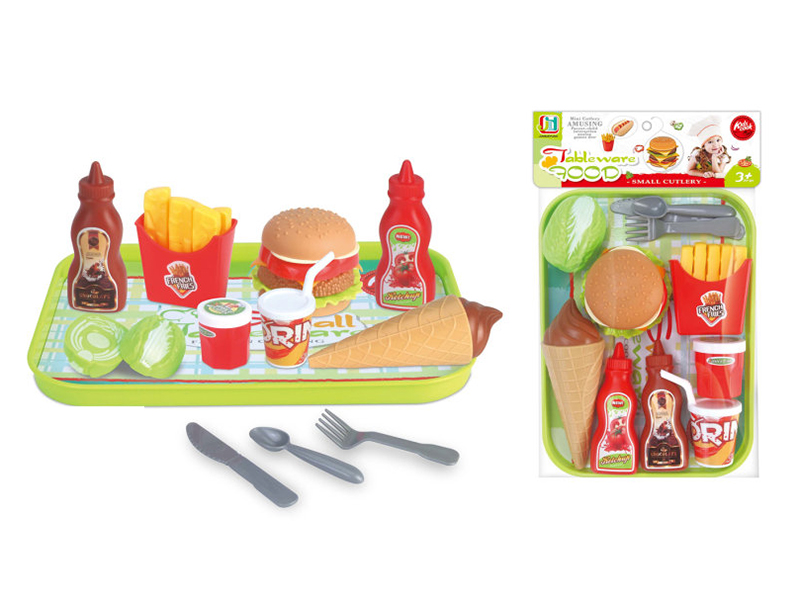 Simulated Hamburger Fast Food Set