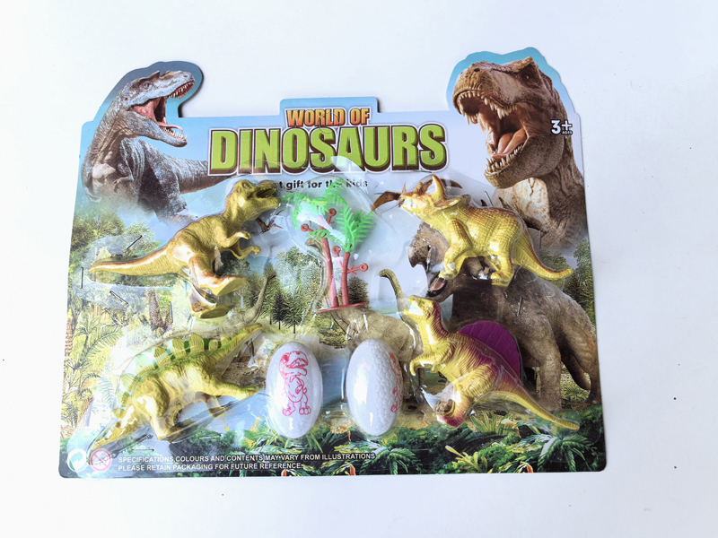 Solid Color Dinosaur Set