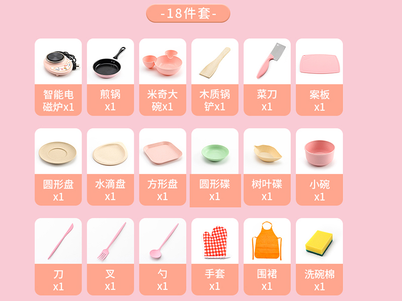 Mini Kitchen Toys Real Cooking Set