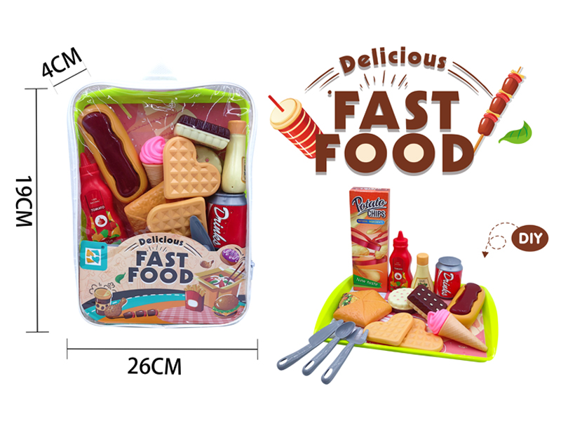 Backpack Hamburger Dessert Cutlery Set