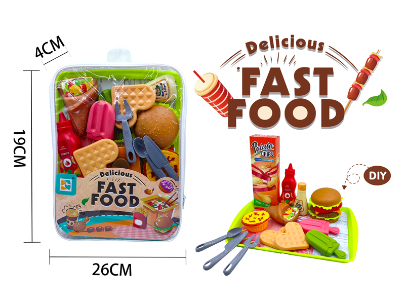 Backpack Hamburger Dessert Cutlery Set