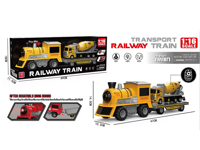 1:16 Friction Simulation Transport Railway Train With Lights And Sound