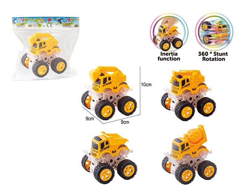 Double Friction Stunt Off-Road Engineering Truck With Light 1pcs