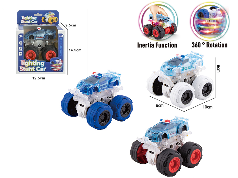 Double Friction Stunt Off-Road Vehicle With Light(Lamborghini Police Car)1pcs