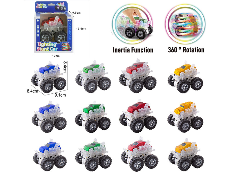 Double Friction Stunt Off-Road Vehicle With Light 1pcs