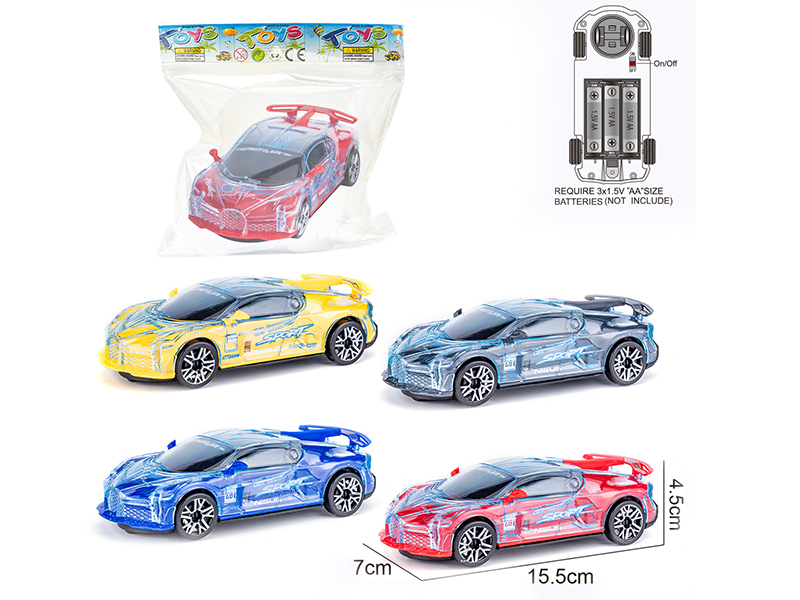 B/O Go And Bump Bugatti Racing Car With Light And Music 1pcs