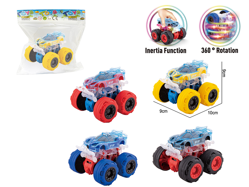 Double Friction Stunt Off-Road Vehicle With Light(Bugatti Racing Car)1pcs