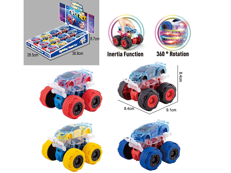 Double Friction Stunt Off-Road Vehicle With Light(Lamborghini Racing Car)12pcs