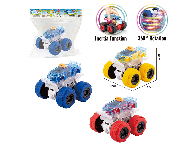 Double Friction Stunt Off-Road Vehicle With Light(Lamborghini Taxi Car)1pcs