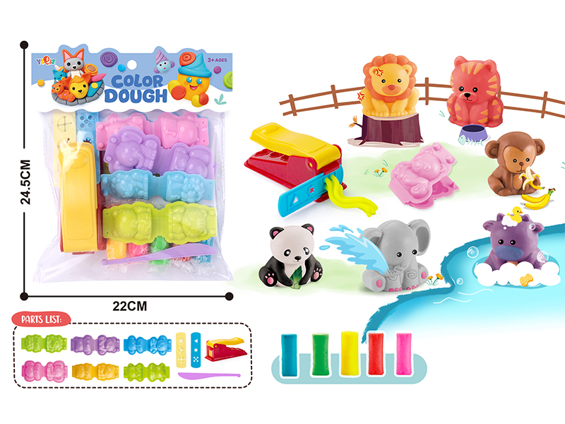 Animal Colored Clay Tool Set