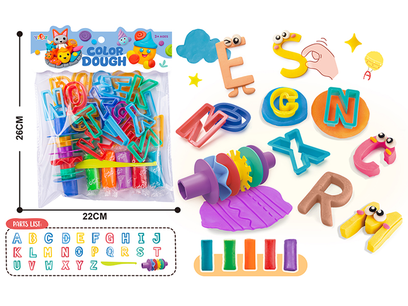 Letter Colored Clay Set