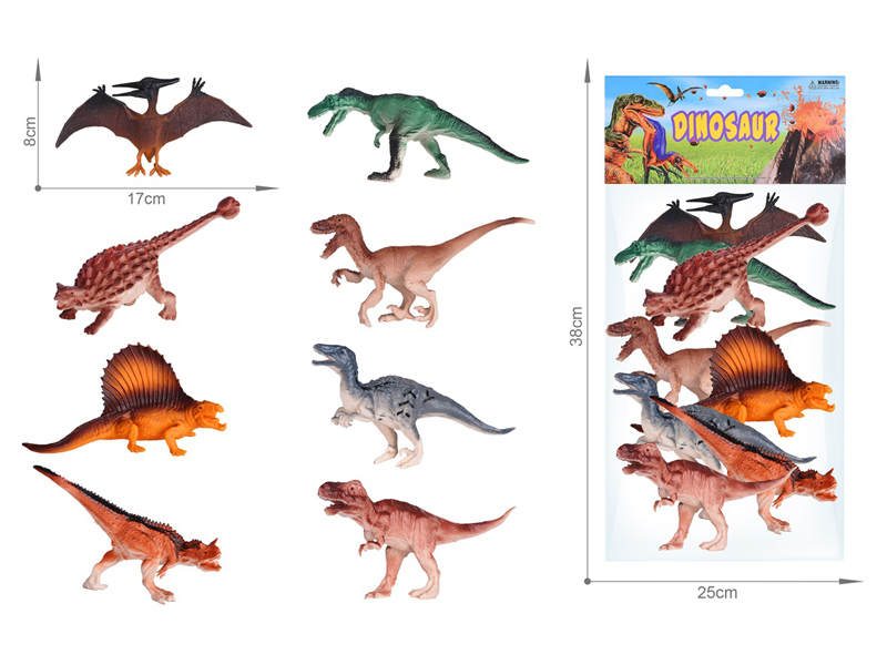 8PCS 6.5 Inch Dinosaur Set