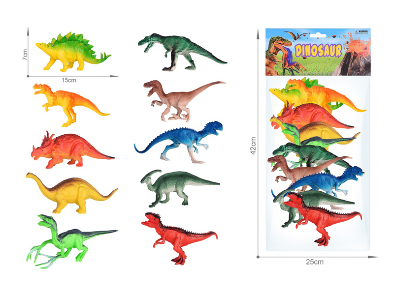 10PCS 6.5 Inch Dinosaur Set