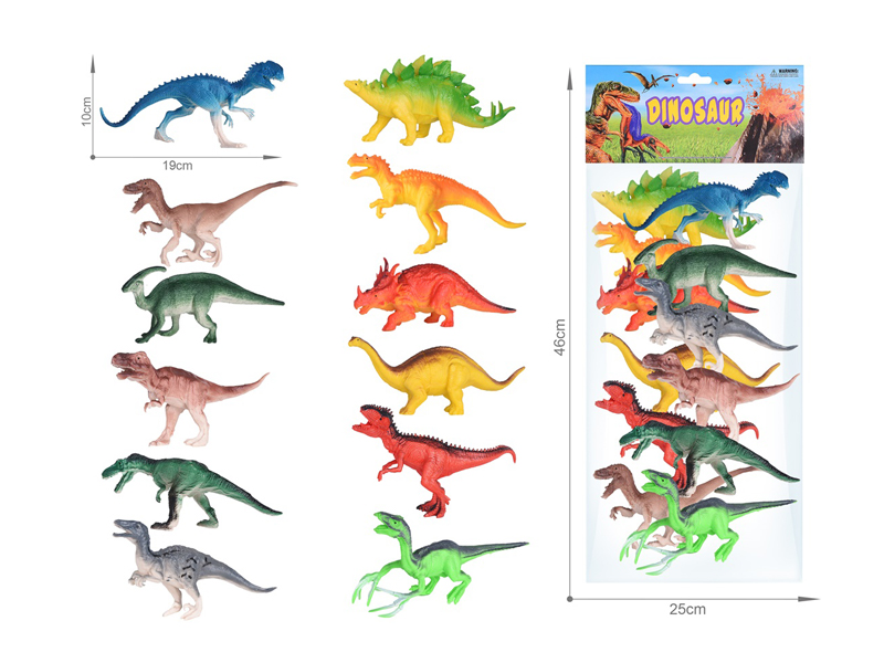 12PCS 6.5 Inch Dinosaur Set