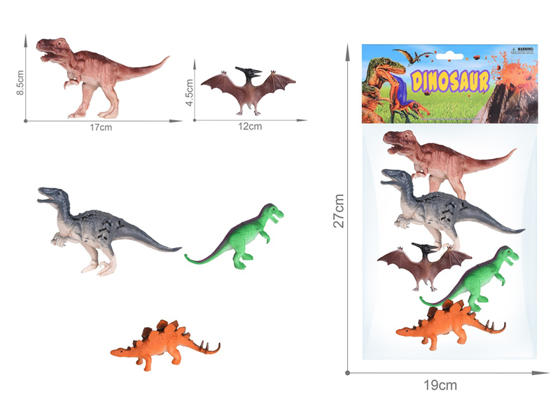 5PCS Dinosaur Set（6.5Inch+5Inch）