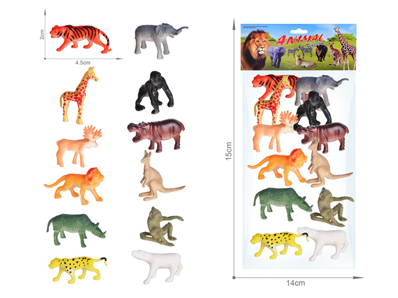 12PCS Wildlife Toy Set