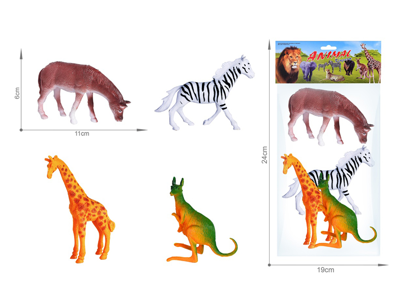 4PCS Wildlife Toy Set