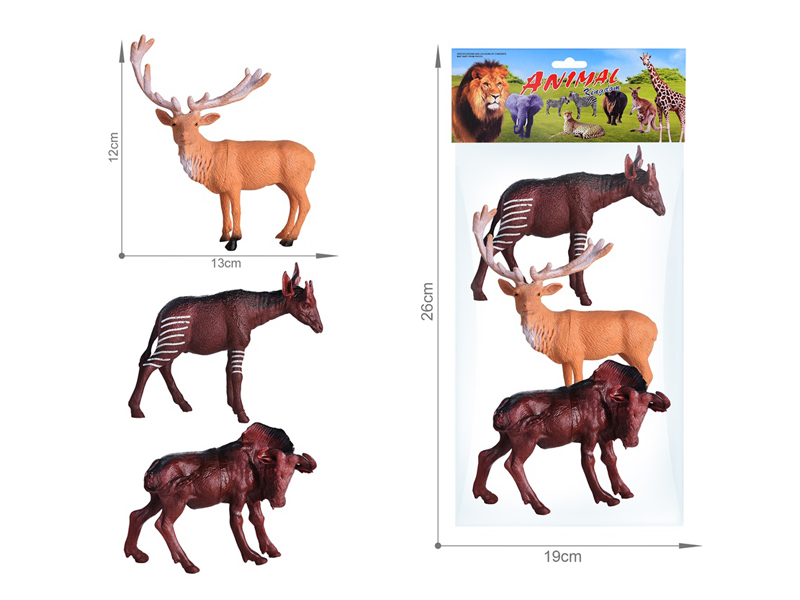 3PCS Wildlife Toy Set