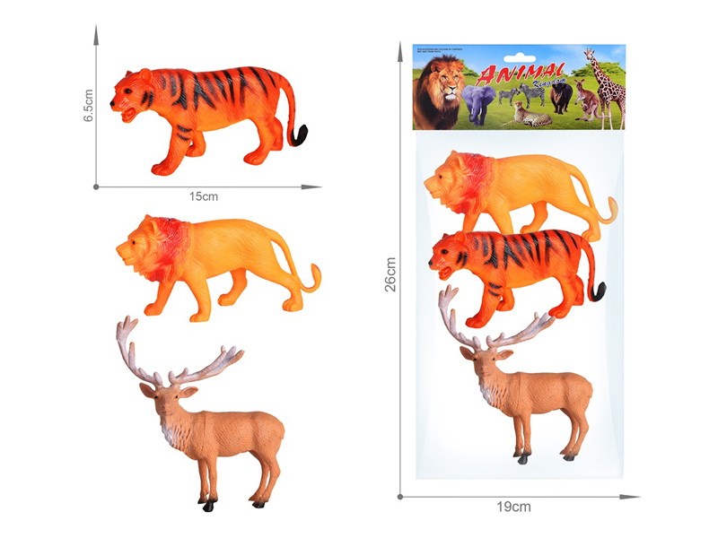 3PCS Wildlife Toy Set