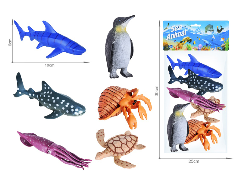 Marine Animal Toy Set 6PCS