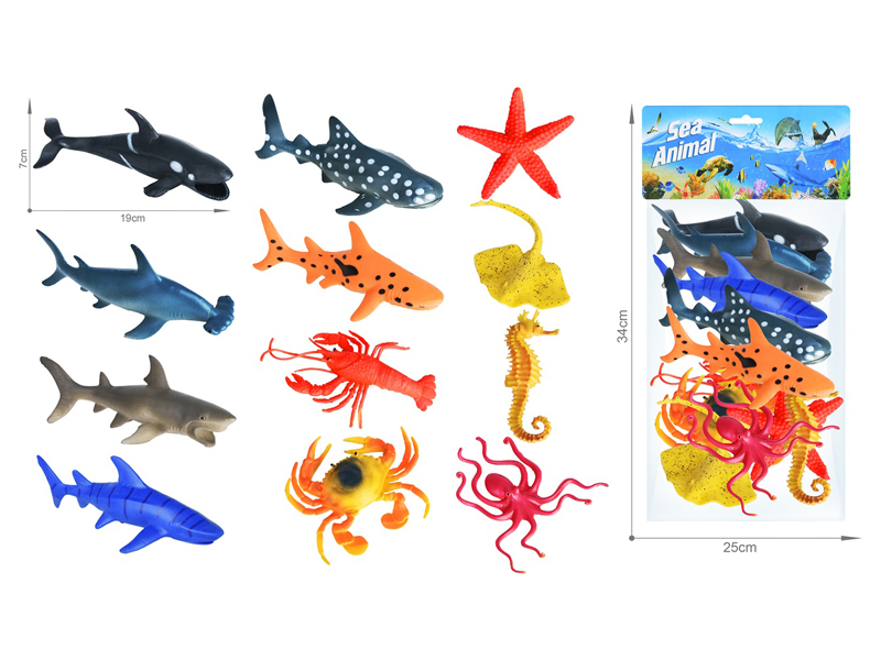 Marine Animal Toy Set 12PCS
