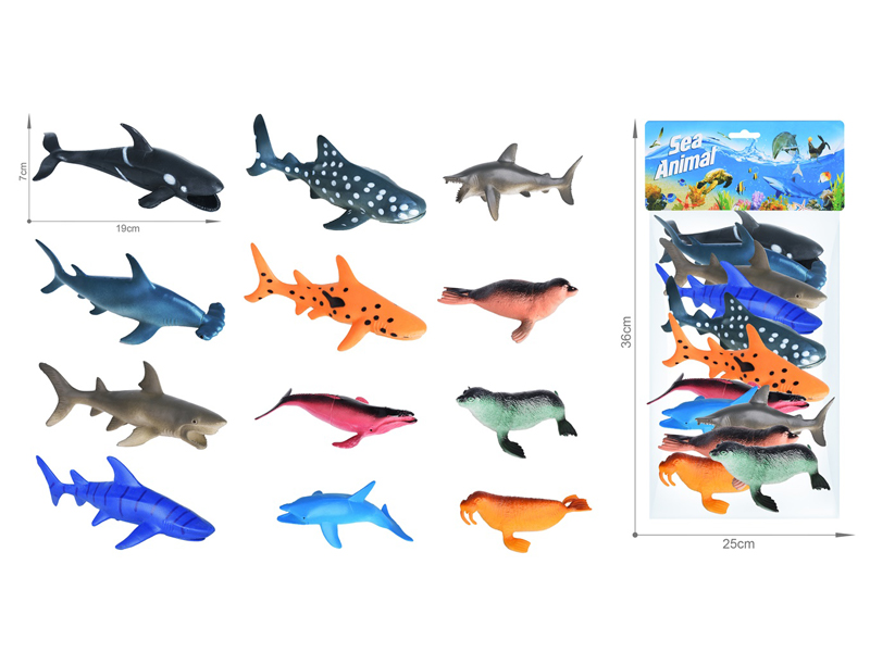 Marine Animal Toy Set 12PCS