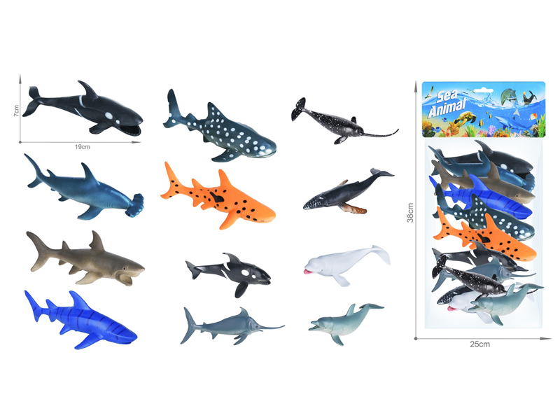 Marine Animal Toy Set 12PCS