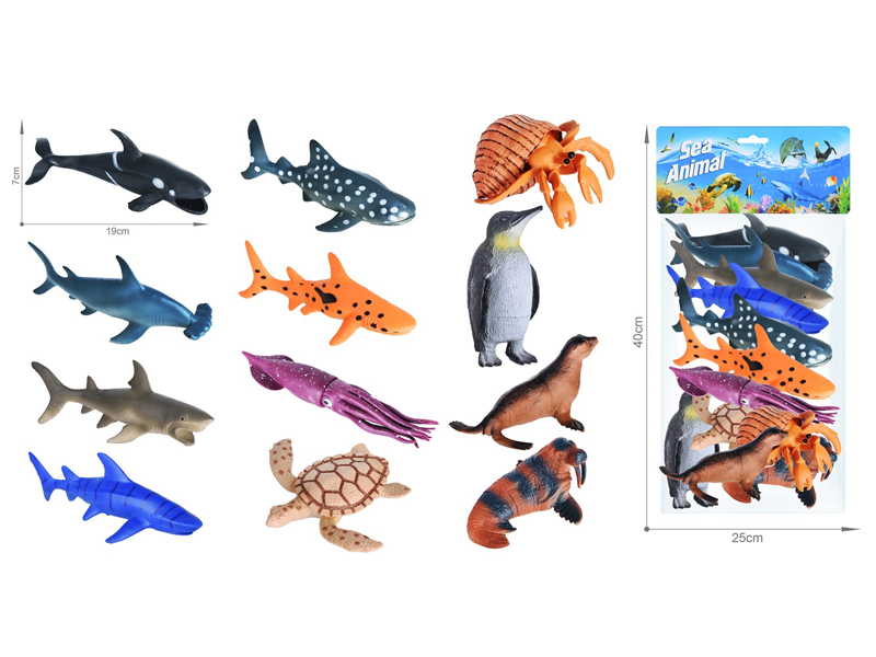 Marine Animal Toy Set 12PCS