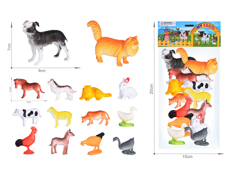 Farm Animal Toy Set 14PCS